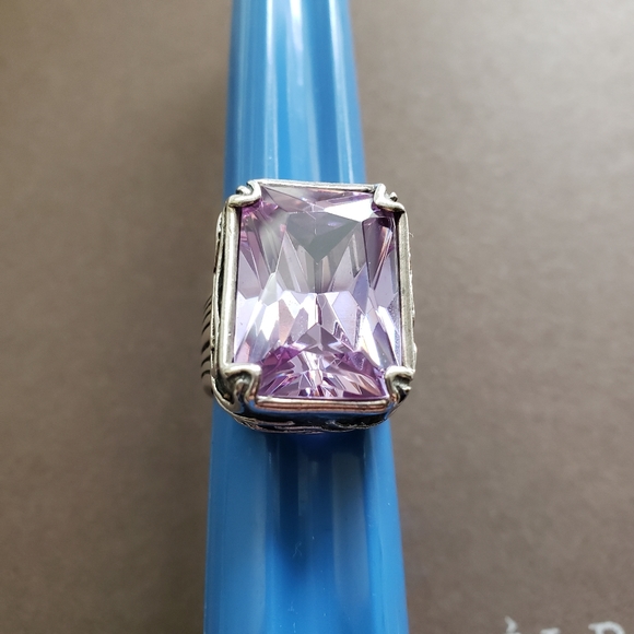 Silpada Sterling Silver Lavender Fields Purple CZ Cocktail Ring R2001 - Picture 13 of 15